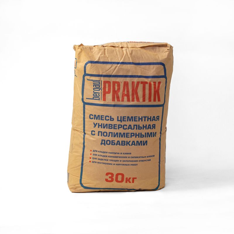 Кладочная цементная смесь Bergauf Praktik М100 морозостойкая, 30 кг