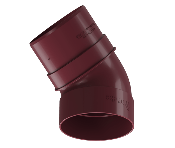 Колено 45˚ DÖCKE STANDARD, красный RAL3005 - миниатюра 3