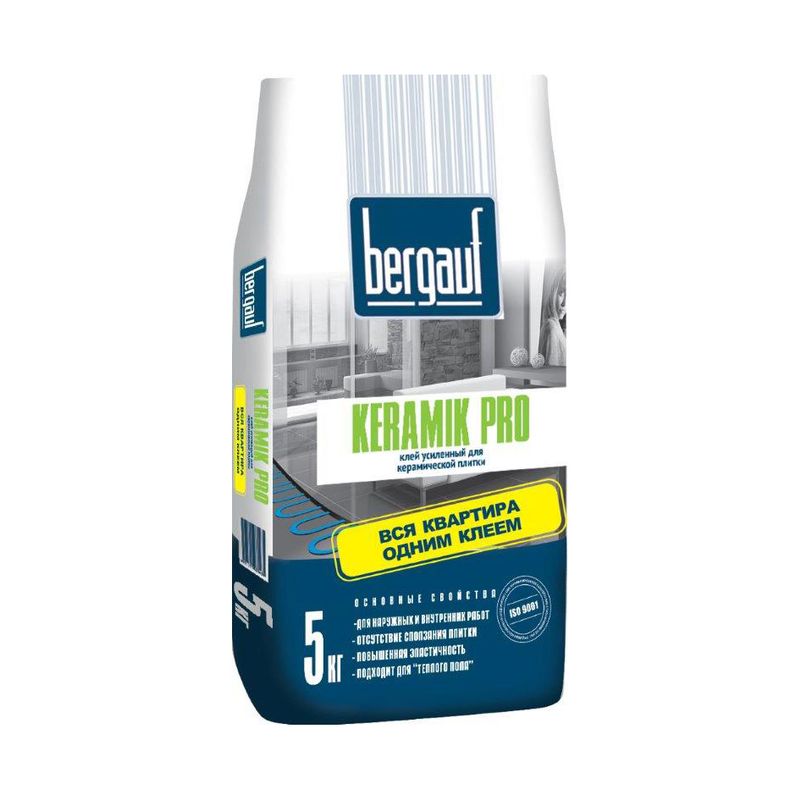 Клей для плитки Bergauf Keramik Pro, 5 кг