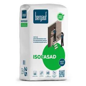 Клей для плит из пенополистирола и минеральной ваты Bergauf Isofasad, 25 кг