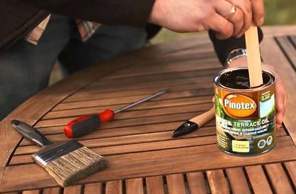 Деревозащитное масло для наружных работ Pinotex Wood &amp; Terrace Oil 2,7л. - миниатюра 3