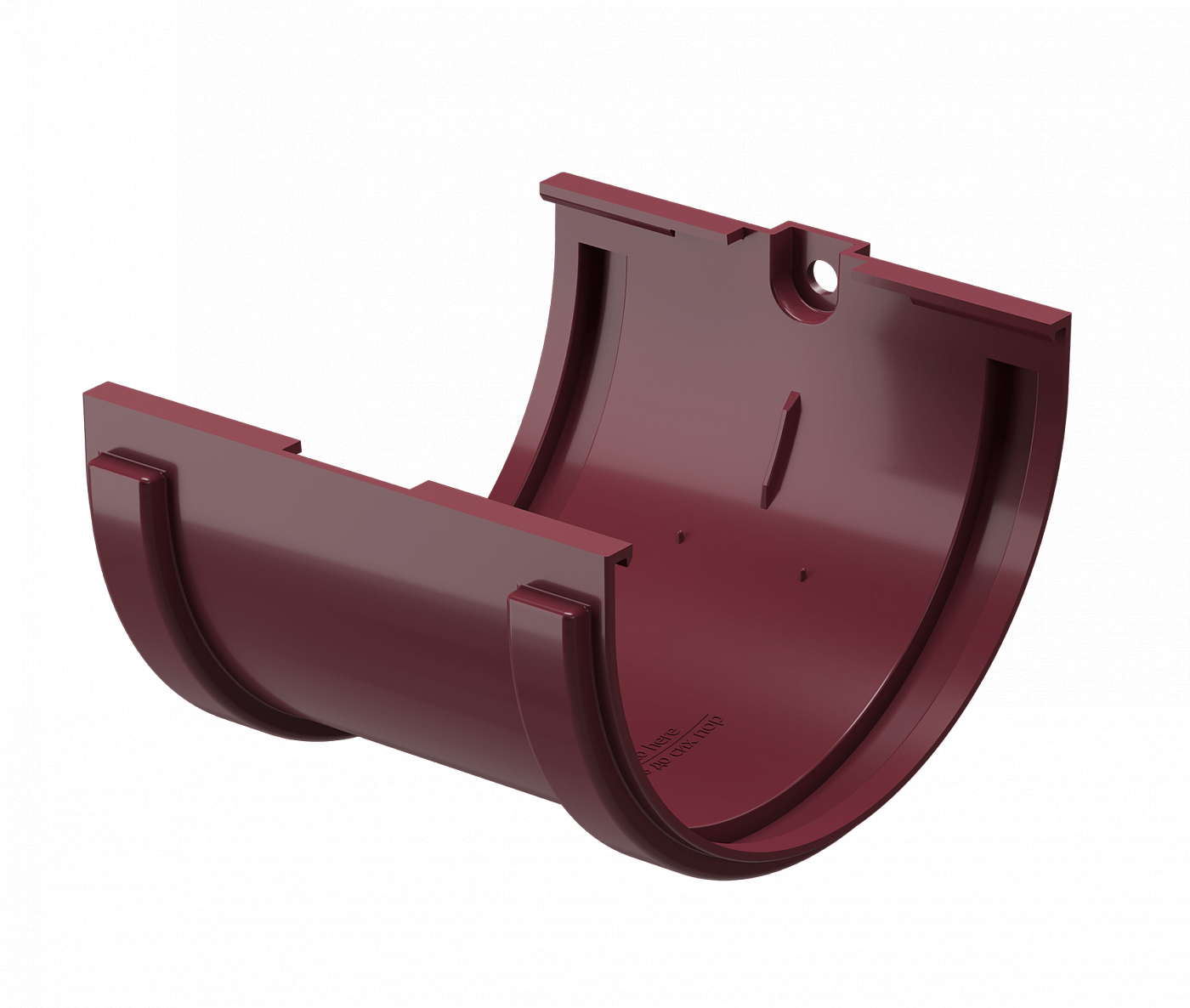 Соединитель желобов, ПВХ, DÖCKE STANDARD, красный RAL3005