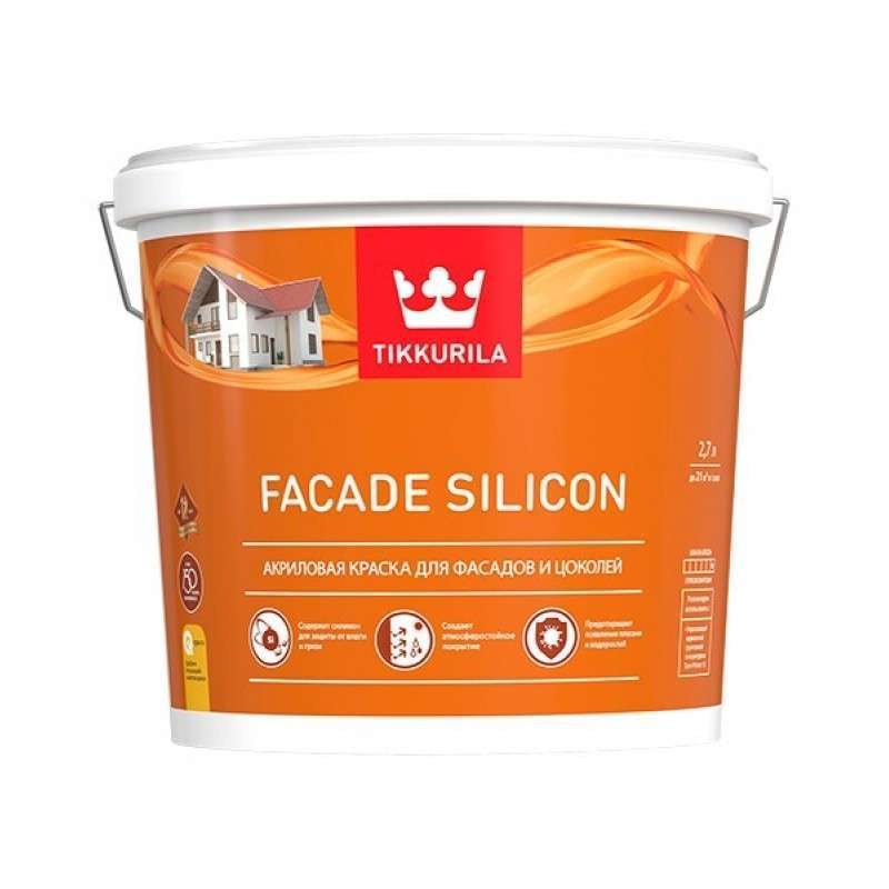 Фасадная акриловая краска Tikkurila Facade Silicon 0,9л.