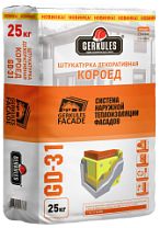 Штукатурка декоративная Короед, Геркулес GD-31, 25 кг (зерно 2-2,5 мм)