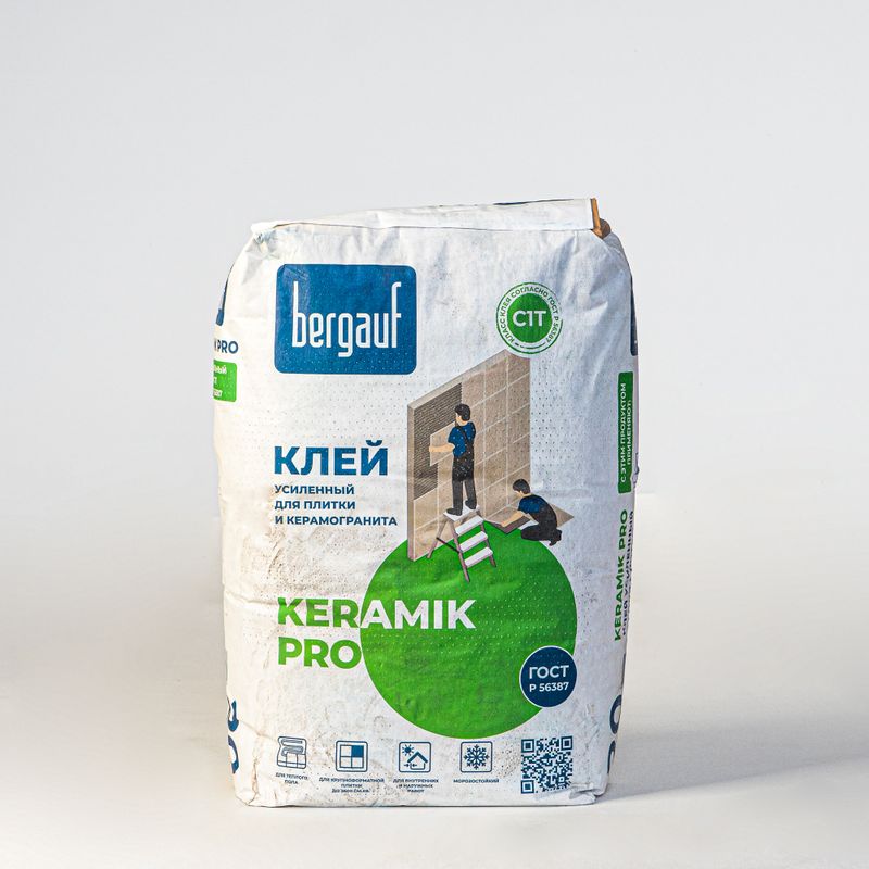 Клей для плитки (С1 Т) Bergauf Pro Keramik, 20 кг