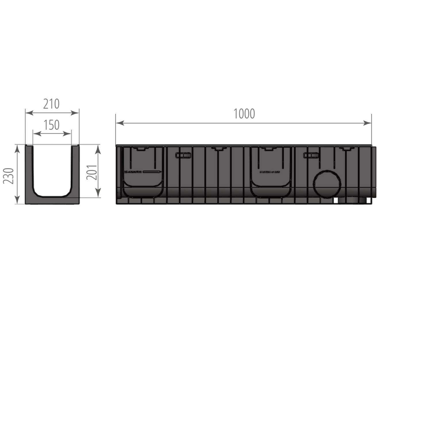 Лоток ЛВП Norma DN150 H230 - миниатюра 2