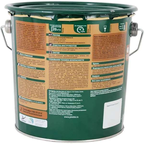 Деревозащитное масло для наружных работ Pinotex Wood &amp; Terrace Oil 2,7л. - миниатюра 2
