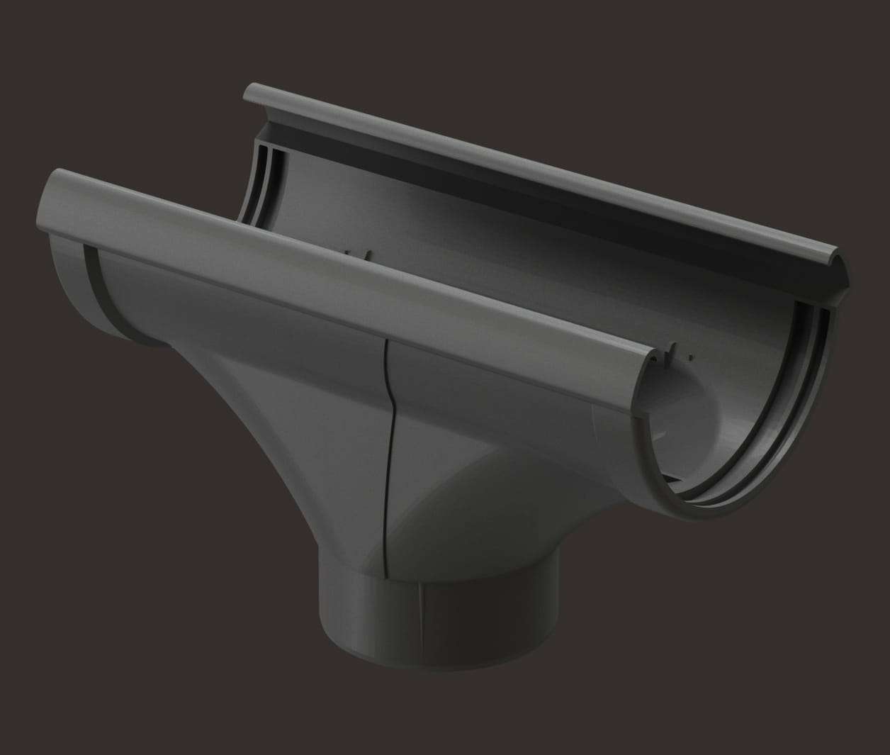 Воронка ПВХ DÖCKE LUX, графит RAL7024 - миниатюра 2
