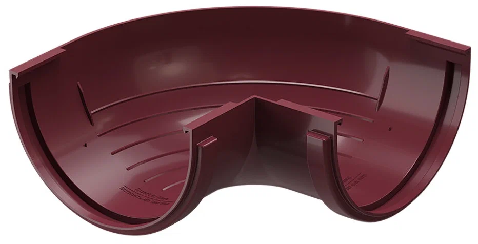 Угловой элемент желоба внешний 90° DÖCKE STANDARD, красный RAL3005 - фото 2