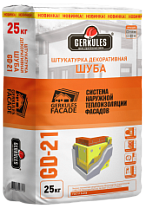 Штукатурка декоративная Шуба Геркулес GD-21, 25 кг (зерно 1-1,5 мм.)