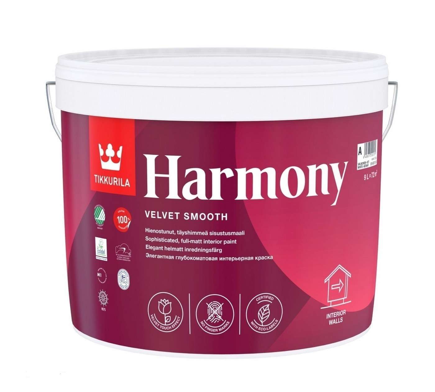 Интерьерная водно-дисперсионная глубокоматовая краска Tikkurila Harmony 9л. - фото 3