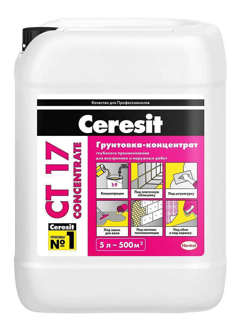 Грунтовка Ceresit CT17 Concentrate, 5л