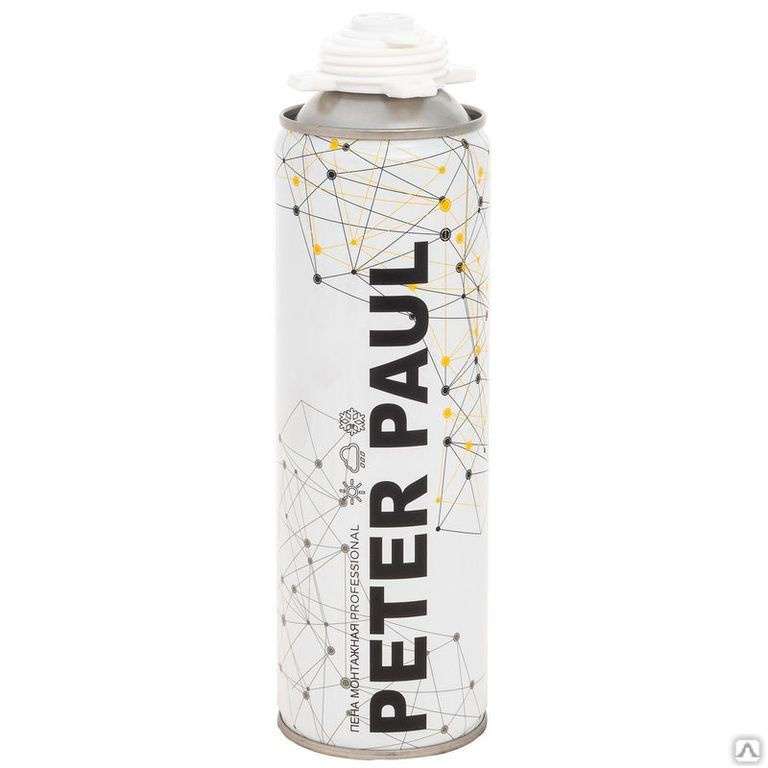 Пена монтажная Peter Paul Mini профессиональная, всесезонная, 460 мл