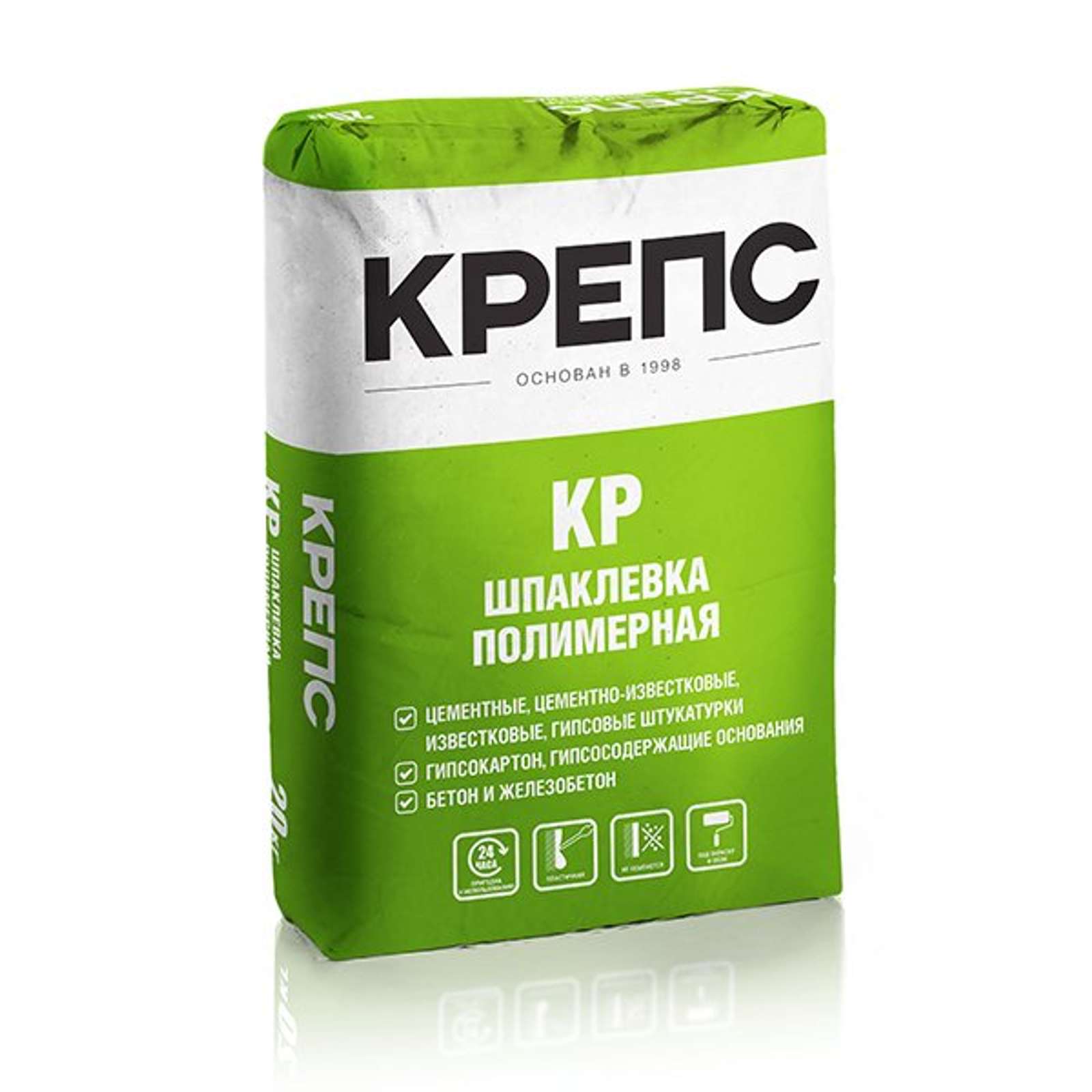 Шпаклевка финишная полимерная Крепс КР белая 20 кг