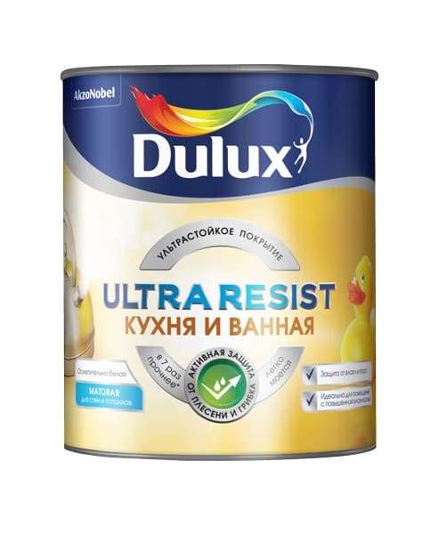 Интерьерная водно-дисперсионная краска Ultra Resist Кухня и Ванная 1л.