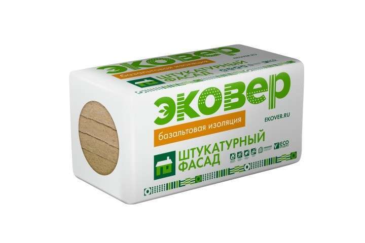 Утеплитель Эковер Экофасад 1000x600x100 мм 4 шт в упаковке
