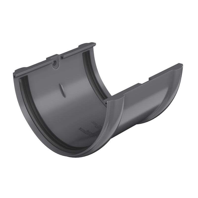 Соединитель желобов ПВХ DÖCKE LUX, графит RAL7024