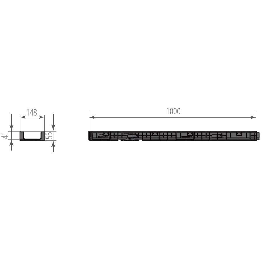 Лоток ЛВП Norma DN100 H55 - миниатюра 2