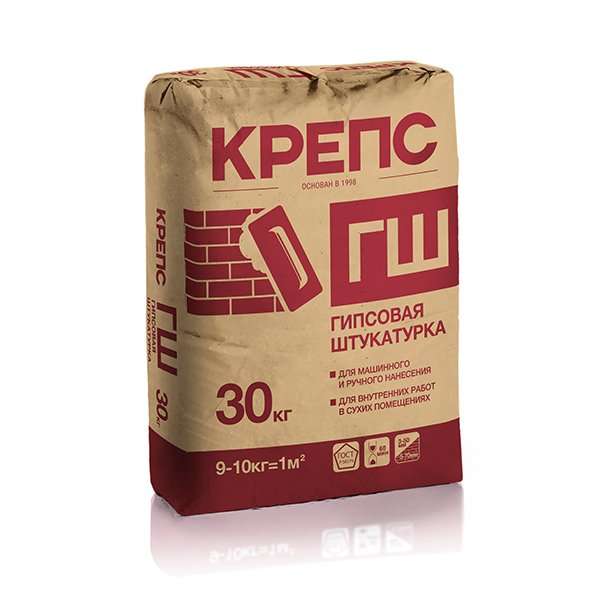 Гипсовая  штукатурка КРЕПС “ГШ” 30 кг