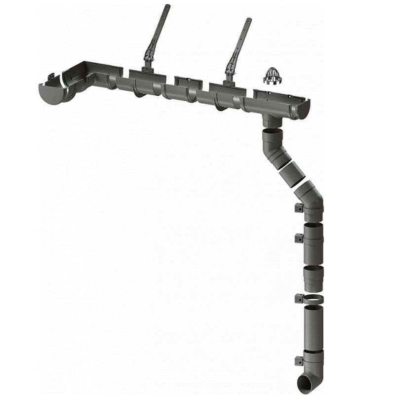 Воронка ПВХ DÖCKE LUX, графит RAL7024 - миниатюра 3