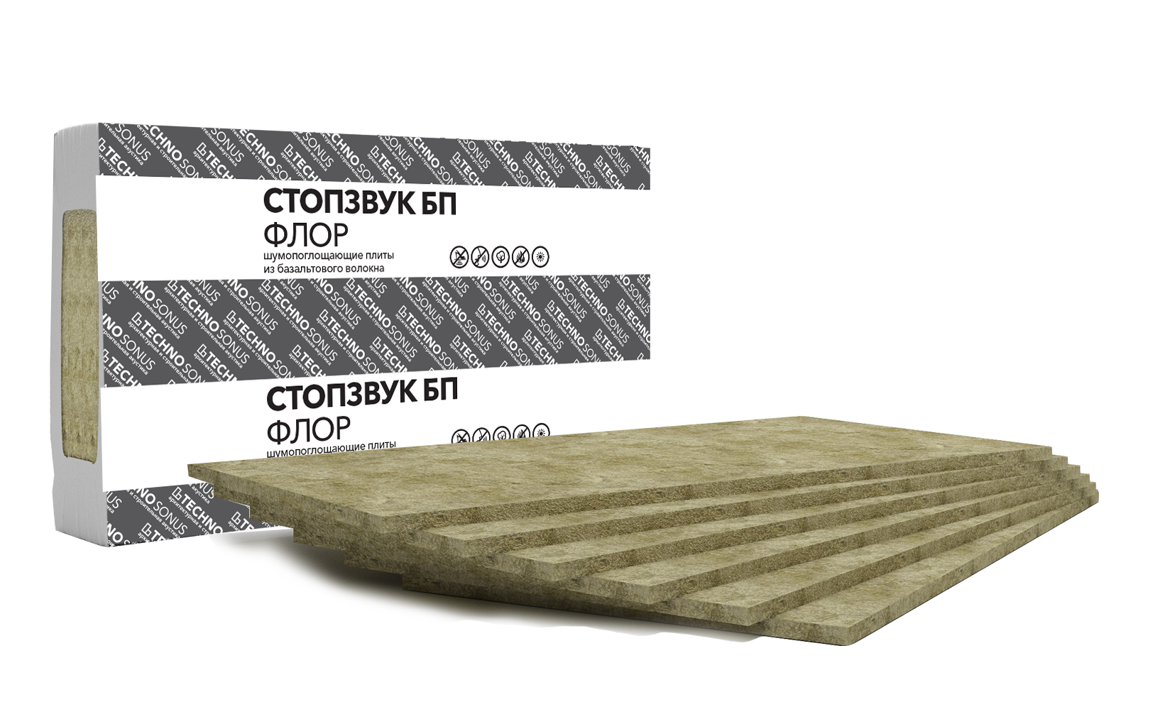 Звукоизолирующая плита СтопЗвук БП Флор ТехноСонус