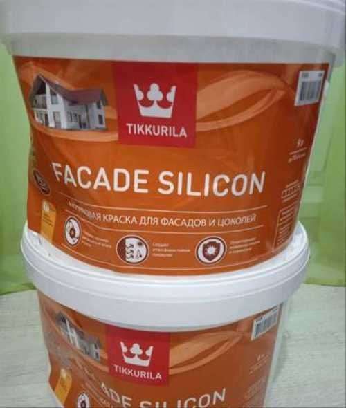 Фасадная акриловая краска Tikkurila Facade Silicon 9л. - миниатюра 2