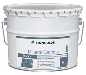 Водно-дисперсионная акриловая фасадная краска Mineral Gamma 9л.