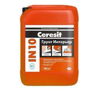 IN10 Ceresit Грунт интерьер,10л
