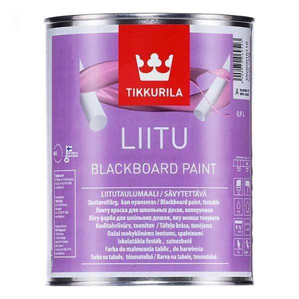 Водоразбавляемая краска для школьных досок Tikkurila Liitu 0,9л. - фото 2