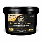 Декоративное покрытие премиум класса, эффект “Замши”, “Велюра” QUCON DECOR TEXTILE NERO, 5кг