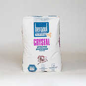 Штукатурка декоративная Bergauf Crystal камешковая Шуба, зерно белоснежная 2мм, 25 кг