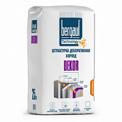 Штукатурка декоративная Bergauf DEKOR WINTER Короед, зерно 2,5 мм, белая, 25 кг